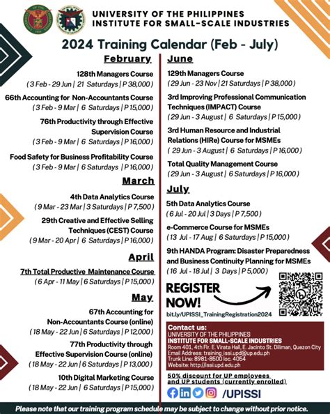 qpira training 2024|Public Training Calendar 2024 .